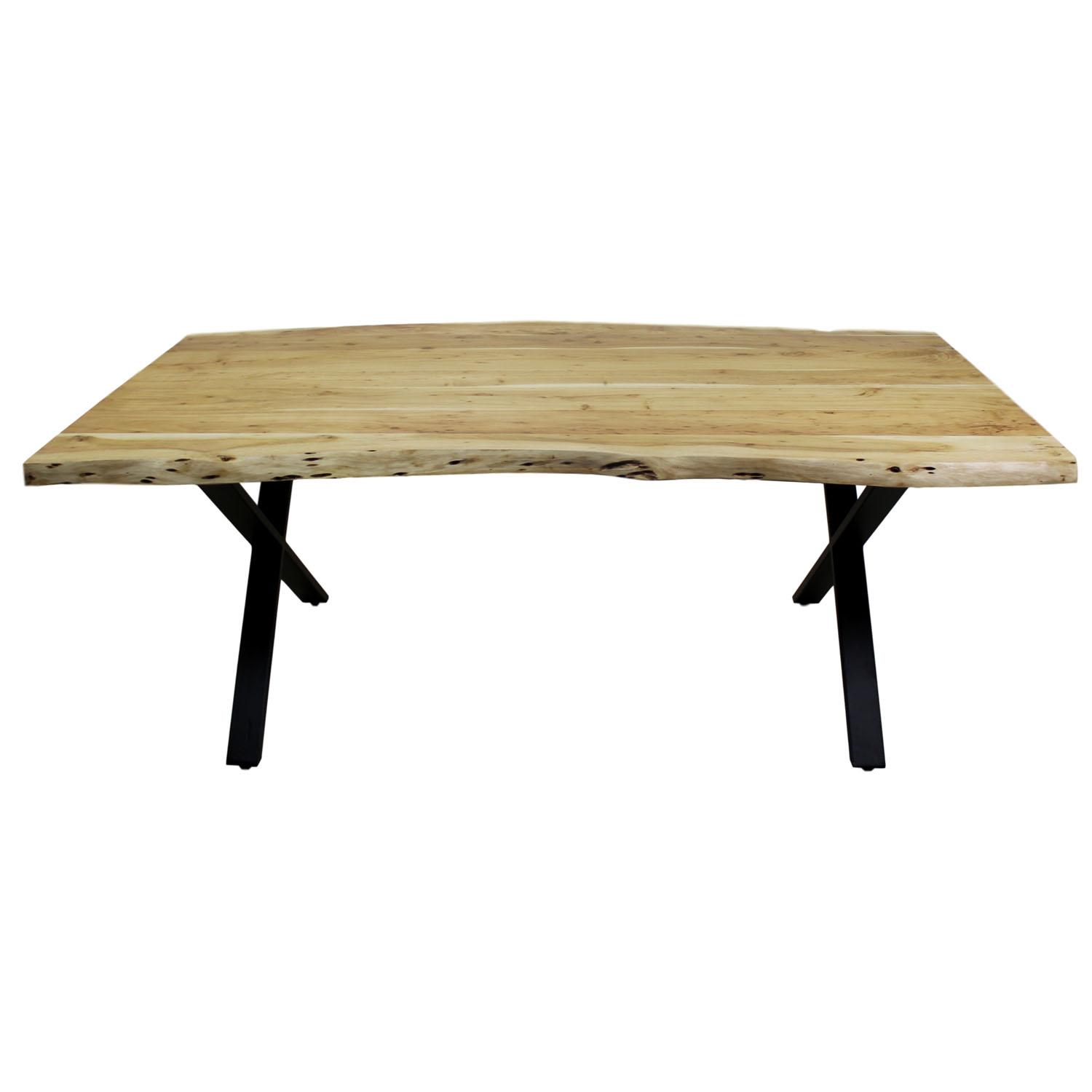 Mary Northern bænk HSM COLLECTION SoHo spisebord, rektangulær - natur akacietræ og sort jern  (200x100) - Døgurðaborð - BOBO.fo