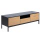 ACT NORDIC Seaford TV-bord - natur papir vildeg og sort MDF/metal, m. 2 lger og 1 skuffe