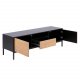 ACT NORDIC Seaford TV-bord - natur papir vildeg og sort MDF/metal, m. 2 lger og 1 skuffe