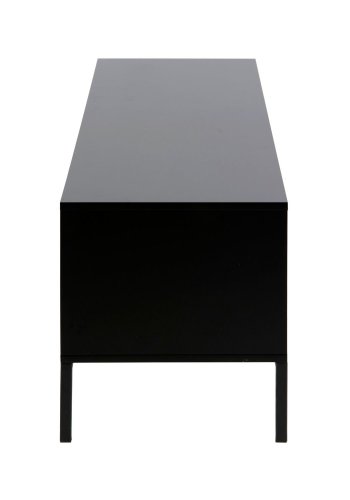 ACT NORDIC Seaford TV-bord - natur papir vildeg og sort MDF/metal, m. 2 lger og 1 skuffe