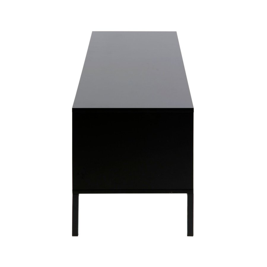 ACT NORDIC Seaford TV-bord - natur papir vildeg og sort MDF/metal, m. 2 lger og 1 skuffe