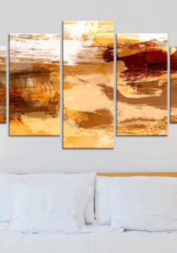 ARTGEIST Desert sands - Abstrakt billede i sandfarver trykt p lrred - Flere strrelser