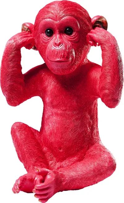 KARE DESIGN Monkey Kikazaru sparebsse - rd polyresin (H:35)