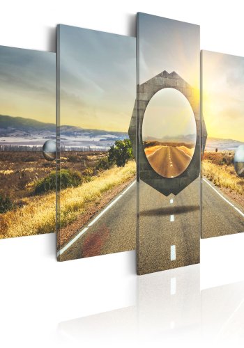 ARTGEIST - Abstrakt billede med portal til en anden verden trykt p lrred - Flere strrelser