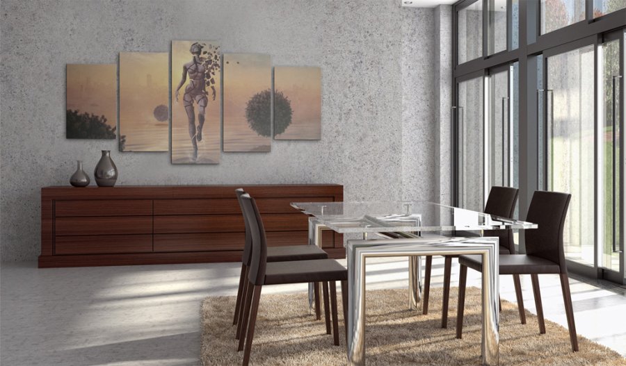 ARTGEIST - Abstrakt billede af skrbelighedens eksistens trykt p lrred - Flere strrelser