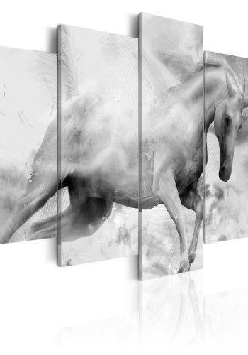 ARTGEIST The last unicorn - Abstrakt billede af enhjrning trykt p lrred - Flere strrelser