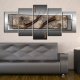 ARTGEIST Modern chic - Abstrakt billede med bronze strg trykt p lrred - Flere strrelser