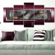 ARTGEIST Burgundy elegance - Abstrakt billede bronze strg trykt p lrred - Flere strrelser