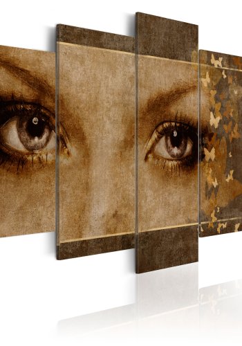 ARTGEIST Eyes like butterflies - Abstrakt billede med jne trykt p lrred - flere strrelser