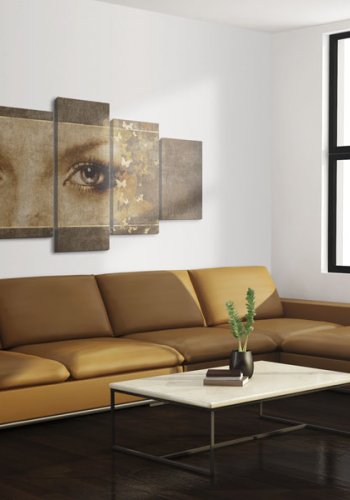 ARTGEIST Eyes like butterflies - Abstrakt billede med jne trykt p lrred - flere strrelser