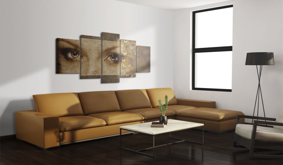 ARTGEIST Eyes like butterflies - Abstrakt billede med jne trykt p lrred - flere strrelser