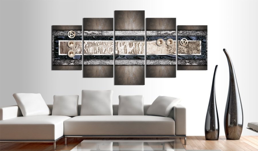 ARTGEIST Colors of the earth - Abstrakt billede i Jordens farver trykt p lrred - Flere strrelser