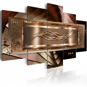 ARTGEIST Golden gentleness - Abstrakt billede i guld nuancer trykt p lrred - Flere strrelser