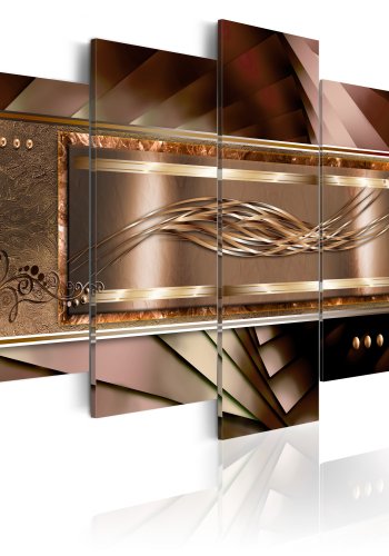 ARTGEIST Golden gentleness - Abstrakt billede i guld nuancer trykt p lrred - Flere strrelser