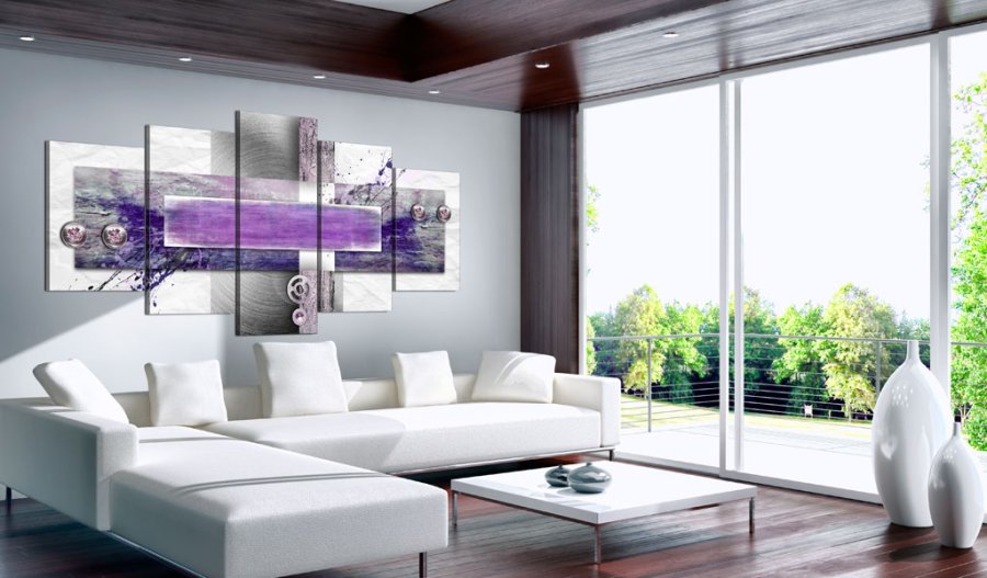 ARTGEIST Restless mind - Abstrakt billede med skruehoveder trykt p lrred - Flere strrelser