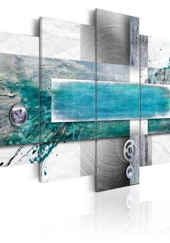 ARTGEIST Flood tide - Abstrakt billede med skruehoveder trykt p lrred - Flere strrelser