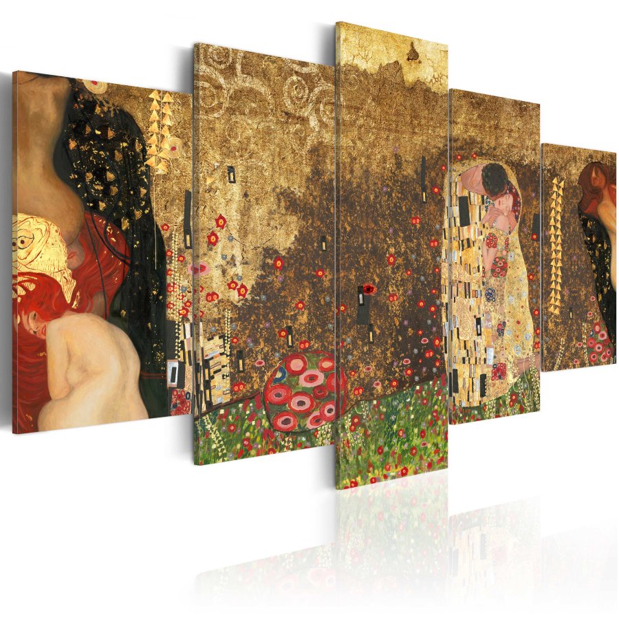 ARTGEIST Klimt's muses - Abstrakt billede i religis stilart trykt p lrred - Flere strrelser