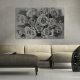 ARTGEIST Tolv roser billede i sort/hvid, 3-delt (80x120)