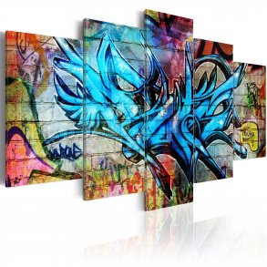 ARTGEIST - Graffiti/storbykunst-billede i mange nuancer trykt p lrred - Flere strrelser