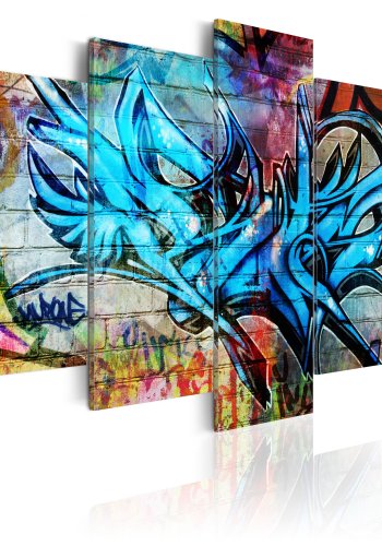 ARTGEIST - Graffiti/storbykunst-billede i mange nuancer trykt p lrred - Flere strrelser