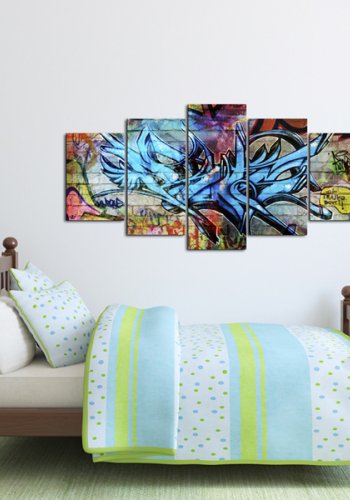 ARTGEIST - Graffiti/storbykunst-billede i mange nuancer trykt p lrred - Flere strrelser