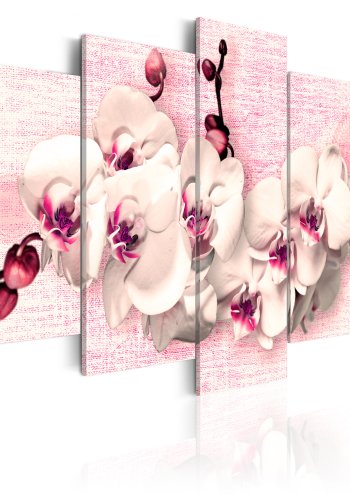 ARTGEIST Metafor for feminity - Billede af hvid/magenta orkidé trykt p lrred - Flere strrelser