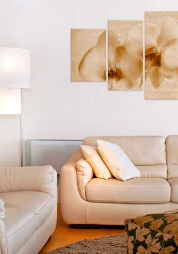 ARTGEIST - Billede af orkidé med tekst trykt p lrred - Flere strrelser