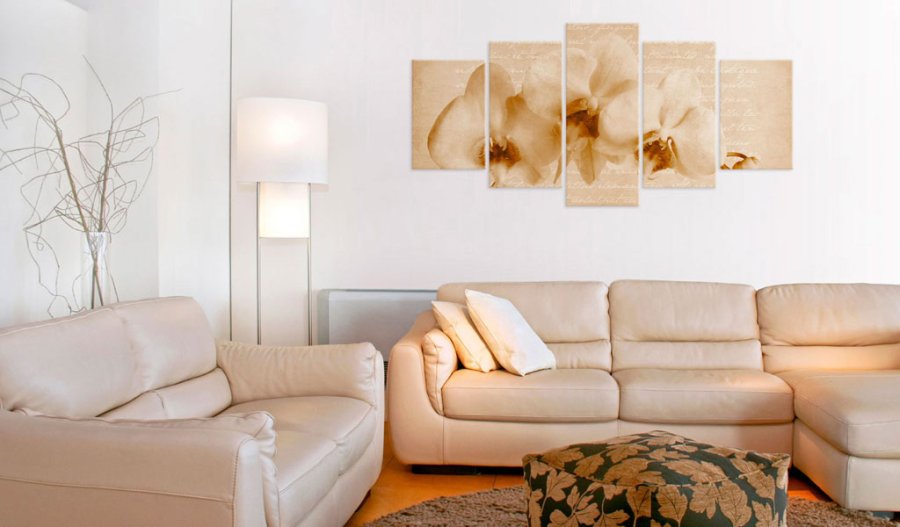 ARTGEIST - Billede af orkidé med tekst trykt p lrred - Flere strrelser