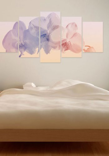 ARTGEIST - Billede med orkidé i violette/lyserde nuancer trykt p lrred - Flere strrelser