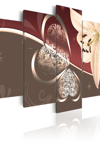 ARTGEIST Abstraction with lily - Abstrakt billede med lilje trykt p lrred - Flere strrelser