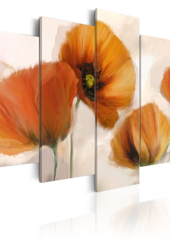 ARTGEIST Artistic poppies - Billede af malede valmuer trykt p lrred - Flere strrelser