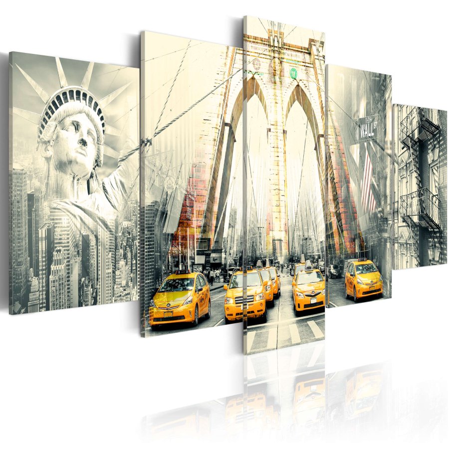 ARTGEIST American metropolis - Ikoniske lokationer i New York trykt p lrred - Flere strrelser