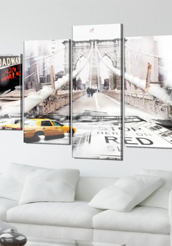 ARTGEIST New York in the fog - New York i tge trykt p lrred - Flere strrelser