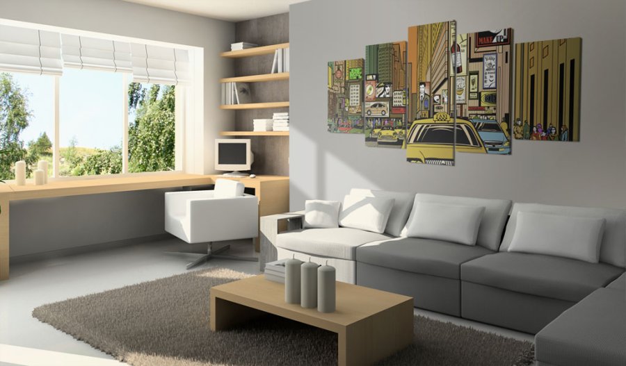 ARTGEIST New York City in cartoons - New York i tegnserie-stil trykt p lrred - Flere strrelser