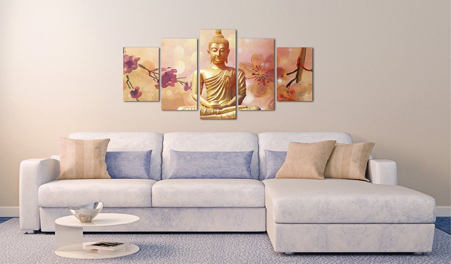 ARTGEIST Mantra - Zen billede af mediterende Buddha trykt p lrred - Flere strrelser