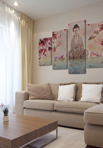  ARTGEIST Siddhartha - Zen billede af mediterende Buddha trykt p lrred - Flere strrelser