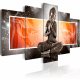 ARTGEIST Buddha and ornaments - Mediterende Buddha i slv trykt p lrred - Flere strrelser