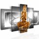 ARTGEIST Buddhist prayer - Mediterende Buddha i guld trykt p lrred - Flere strrelser