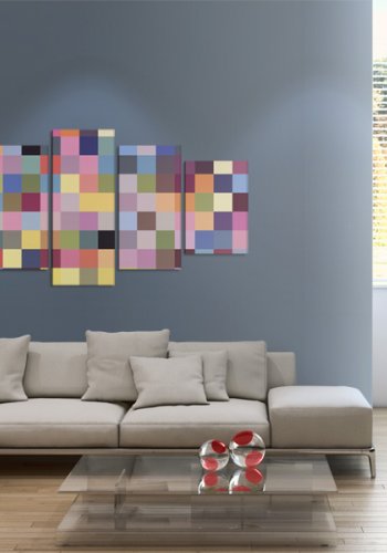 ARTGEIST Gallery of colors - Farverigt geomtrisk billede trykt p lrred - Flere strrelser 