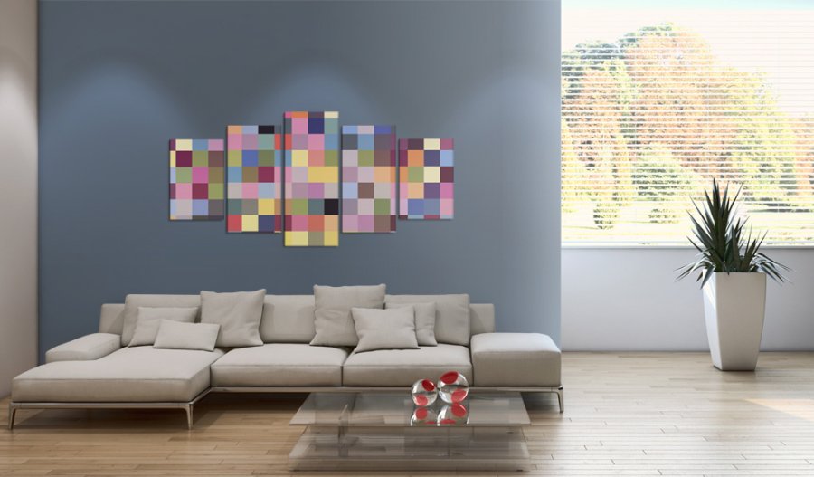 ARTGEIST Gallery of colors - Farverigt geomtrisk billede trykt p lrred - Flere strrelser 