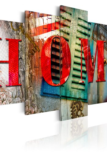 ARTGEIST Elements of home - Farverigt billede med teksten 