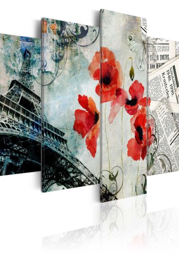 ARTGEIST Memories of Paris - Kunstnerisk billede af Paris trykt p lrred - Flere strrelser