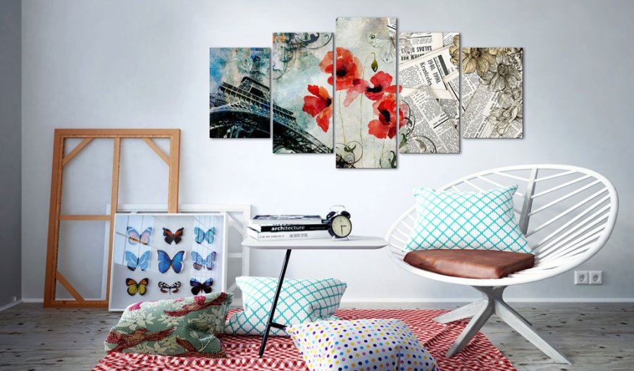 ARTGEIST Memories of Paris - Kunstnerisk billede af Paris trykt p lrred - Flere strrelser