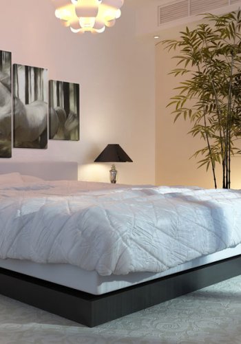 ARTGEIST Horse running - Billede af hest i dyster skov trykt p lrred - Flere strrelser