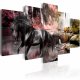 ARTGEIST Black horse - Abstrakt billede af sort hest trykt p lrred - Flere strrelser
