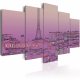 ARTGEIST Lavender sunrise over Paris - Solnedgang over Paris trykt p lrred - Flere strrelser