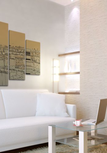 ARTGEIST Good old Paris - Vintage billede med udsigt over Paris trykt p lrred - Flere strrelser