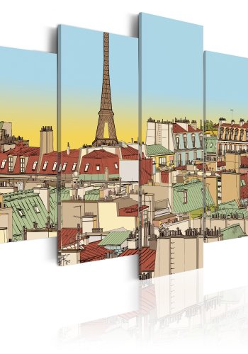 ARGEIST Idyllic parisian picture - Idyllisk billede af Paris trykt p lrred - Flere strrelser