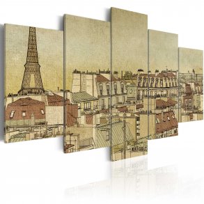 ARTGESIT Parisian past centuries - Vintage billede af Paris trykt p lrred - Flere strrelser