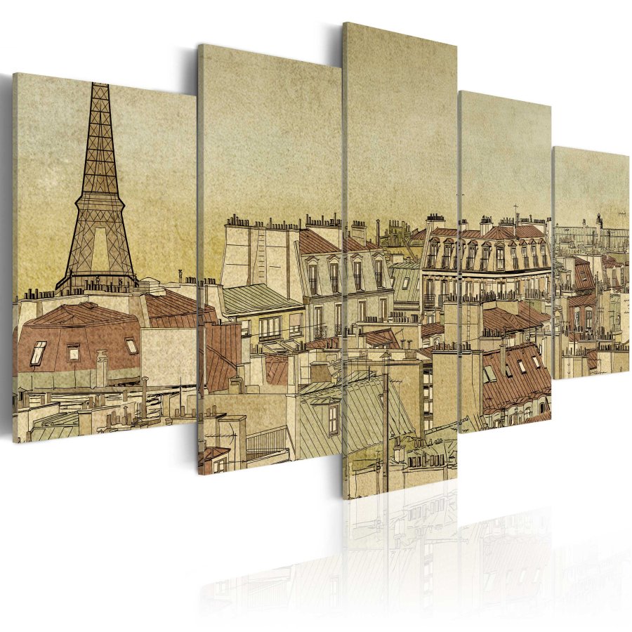 ARTGESIT Parisian past centuries - Vintage billede af Paris trykt p lrred - Flere strrelser